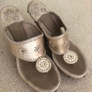 Jack Rogers Wooden Wedge Sandals